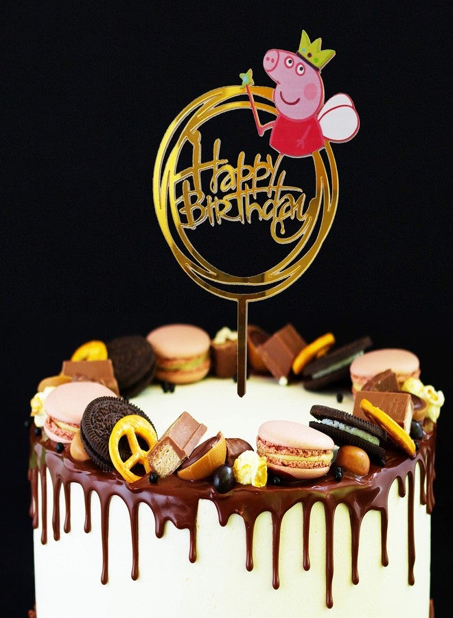Missby Cute Theme Based Cartoon Cake Topper for Kids Celebration or Birthday Party Decorations (Peppaa) - Image 1